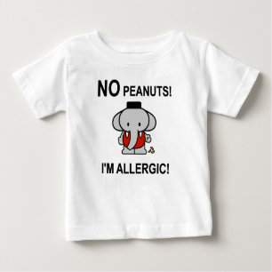 Allergic to Peanuts Baby T-Shirt