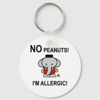 Allergic to Peanuts Key Ring