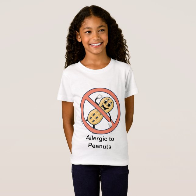 Allergic to peanuts T-Shirt (Front Full)