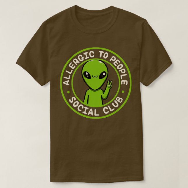 Allergic to People Social Club Funny  by Tobe Fons T-Shirt (Design Front)