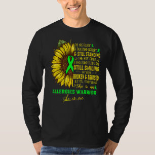 Allergies Awareness She Is An Allergies Warrior Sh T-Shirt