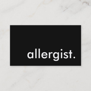 allergist. business card
