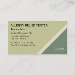 Allergist Business Cards