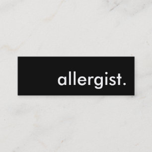 allergist. mini business card