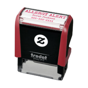 Allergy Alert Personalised Kids Basic Self-inking Stamp