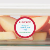 Allergy Alert Personalised Kids Food Allergy