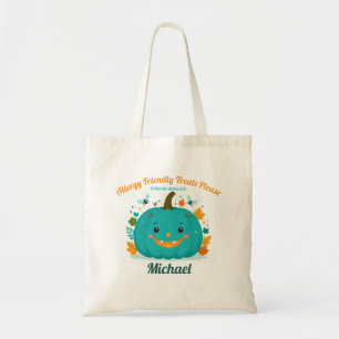 Allergy Alert Teal Pumpkin Bugs Leaves Boy Tote Bag