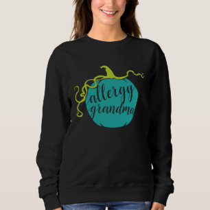 Allergy Grandma Teal Pumpkin Food Allergy Awarenes Sweatshirt