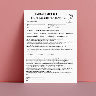 Allergy Patch Test Black Calligraphy Bold Eyelash Custom Letterhead