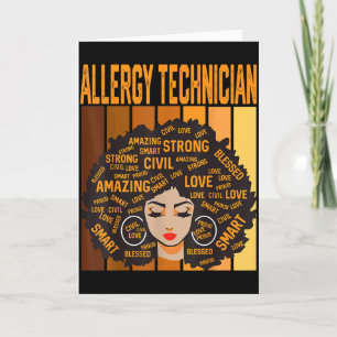 Allergy Technician Powerful Black History Month Bl Card