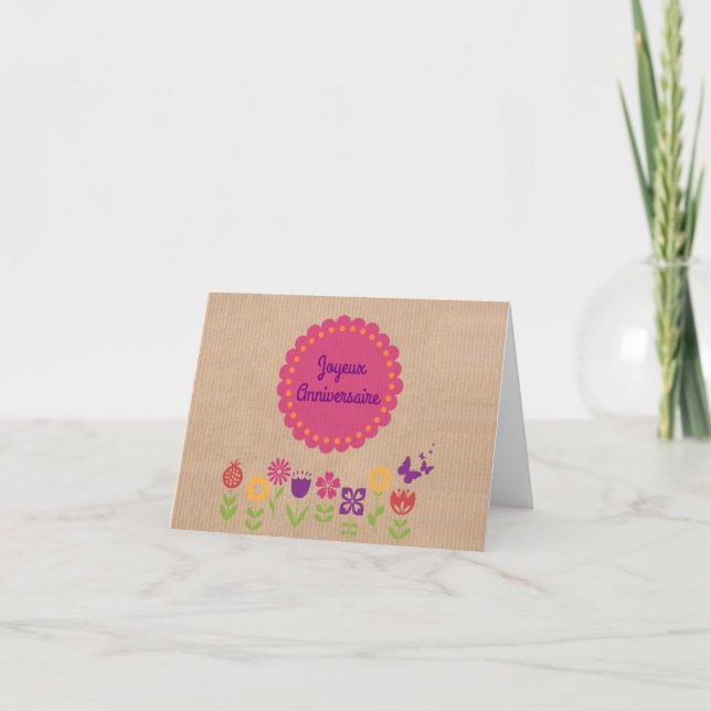 Alles Gute zum Geburtstag | Joyeux Anniversaire Card (Front)