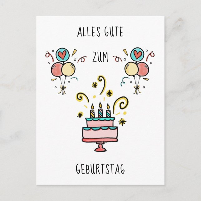 Alles Gute zum Geburtstag Postcard (Front)