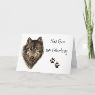 Alles Gute zum Geburtstag, Wolf, Wolves, Animal Card