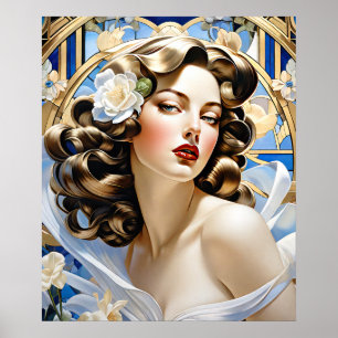 Allesia from Art Nouveau Painting Mucha Style Poster
