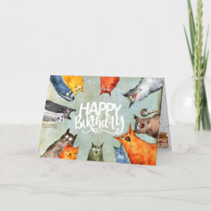 Alley Cat Birthday Card