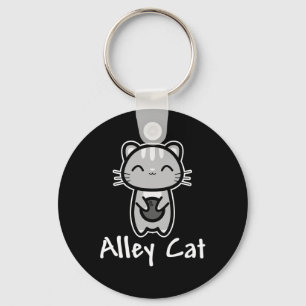 Alley Cat Bowling Cute Kitty Lover Bowler  Key Ring