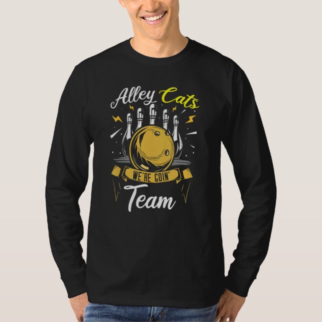 Alley Cat Bowling Team Bowler T-Shirt (Front)
