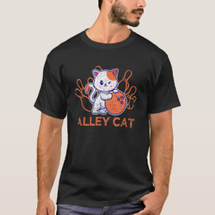 Alley Cat Bowling Team Humour Funny Bowler Cats Vi T-Shirt
