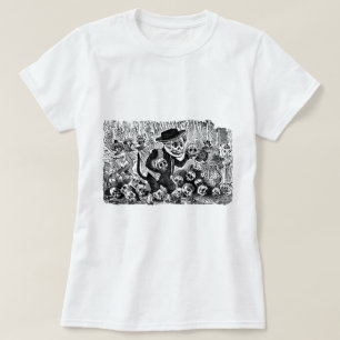 Alley Cat Calavera c. early 1900's Mexico. T-Shirt