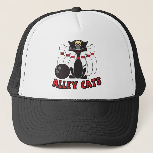 Alley Cats Bowling Pin | Humour Trucker Hat (Front)