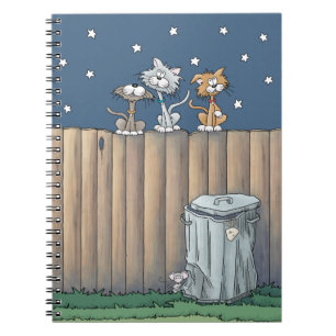 Alley Cats on a fence Notebook