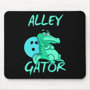 Alley Gator Funny Bowling T Shirt Mouse Pad
