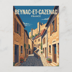 Alley in Beynac-et-Cazenac France Postcard