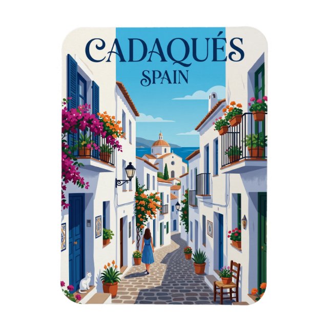 Alley in Cadaques Spain Spain Magnet (Vertical)