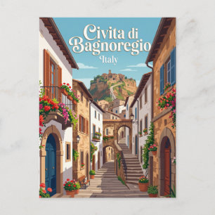 Alley in Civita di Bagnoregio Italy Postcard