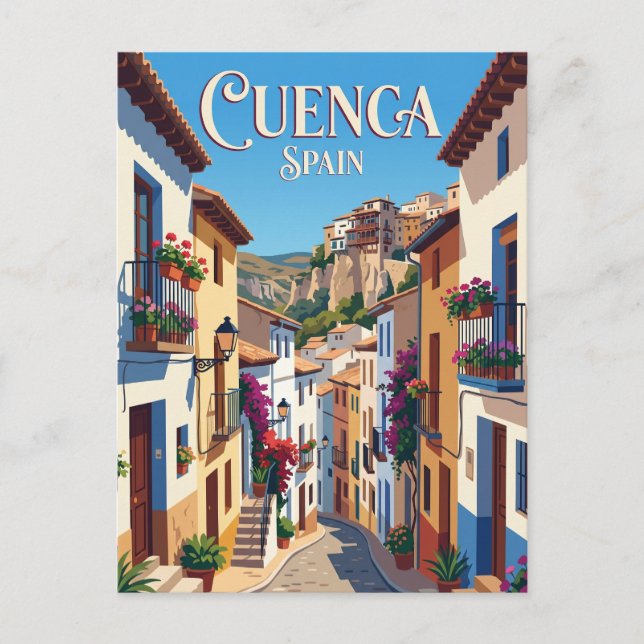 Alley in Cuenca Spain Postcard (Front)