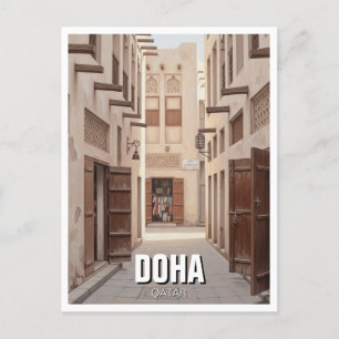 Alley in Doha Qatar Travel Postcard
