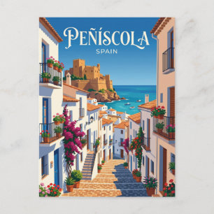 Alley in Peñíscola Spain Postcard