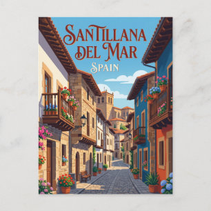 Alley in Santillana del Mar Spain Postcard