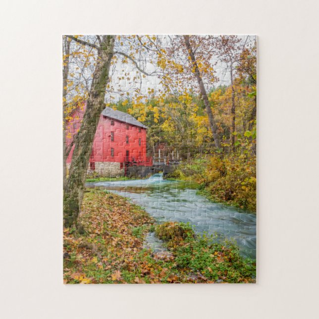 Alley Mill In Autumn Jigsaw Puzzle (Vertical)