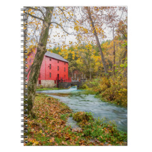 Alley Mill In Autumn Spiral Notebook