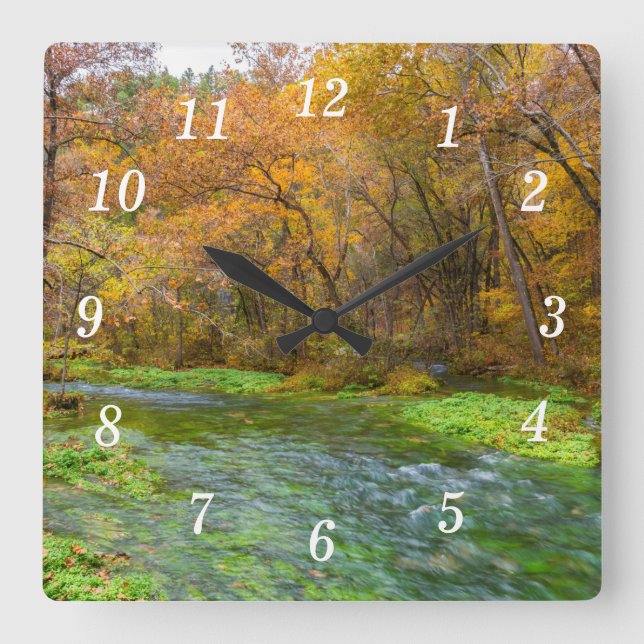 Alley Spring Autumn Water Wall Clock (Front)