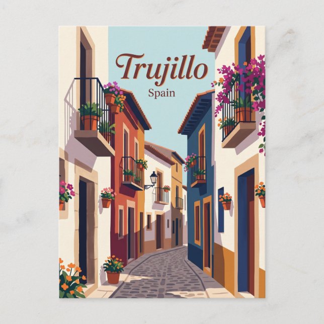 Alley, Trujillo Spain Postcard (Front)