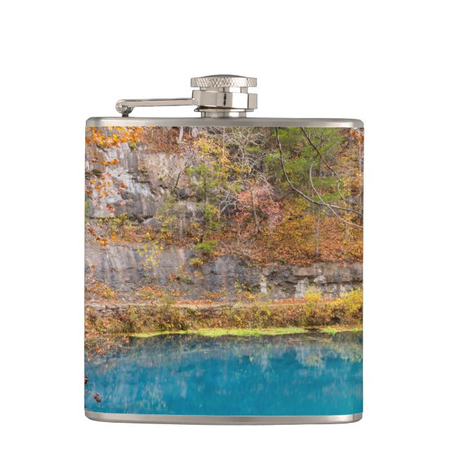 Alleys Blue Spring Hip Flask (Front)