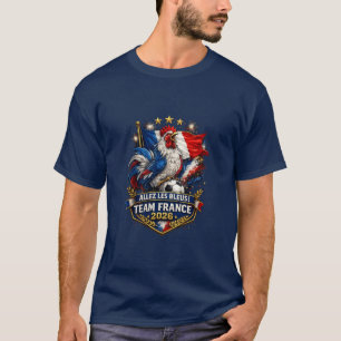 Allez Les Bleus Team France 2026 Rooster Soccer T-Shirt