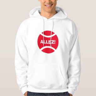 Allez! Red tennis ball hoodie for men