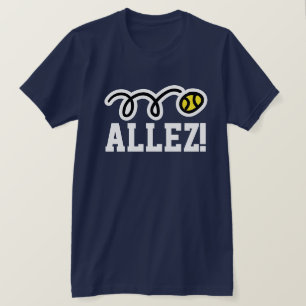 Allez! Tennis t-shirt with french saying on court