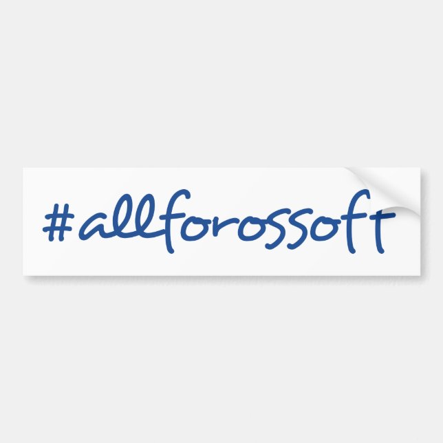 #AllForOssoff Blue Text Bumper Sticker (Front)