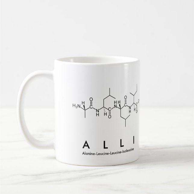 Alli peptide name mug (Left)