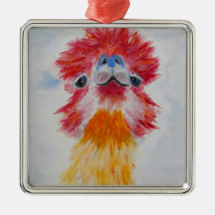 Allie Alpaca Metal Tree Decoration
