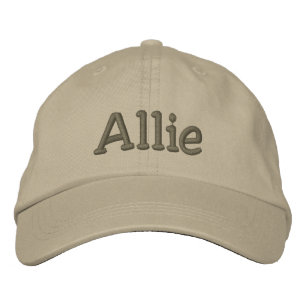 Allie Name Embroidered Baseball Cap - Khaki