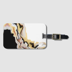 Alligare Golden Abstract Acrylic Fluid Art Luggage Tag