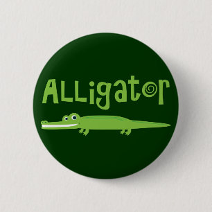 Alligator 6 Cm Round Badge