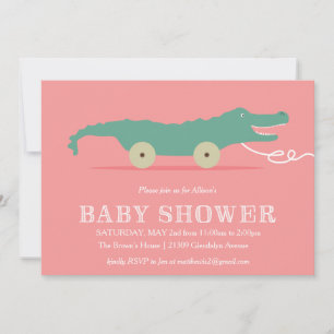 Alligator Baby Shower Invitation