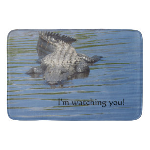 Alligator Bath Mat "I'm Watching You!"