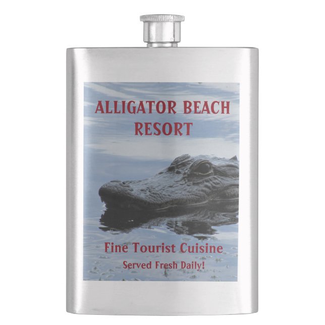 Alligator Beach Resort Flask (Front)